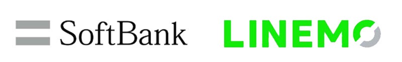 ソフトバンクとLINEMOのロゴ