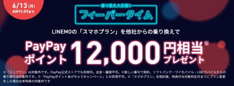 乗り換え大応援！スマホプランフィーバータイム_2022年6月10日～13日開催